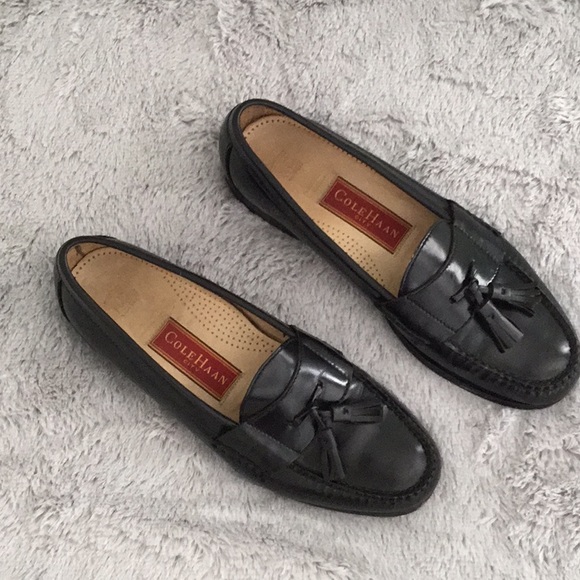 cole haan black tassel loafers